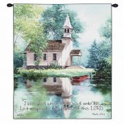 Lakeside Scripture Wall Tapestry 26x34 inch