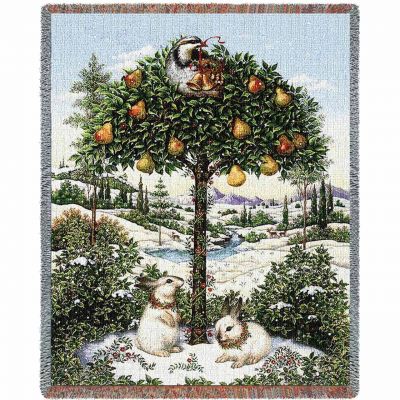 Partridge In A Pear Tree Blanket 54x70 inch - 666576058120 - 2252-T