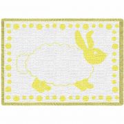 Baby Bunny Yellow Small Blanket 48x35 inch