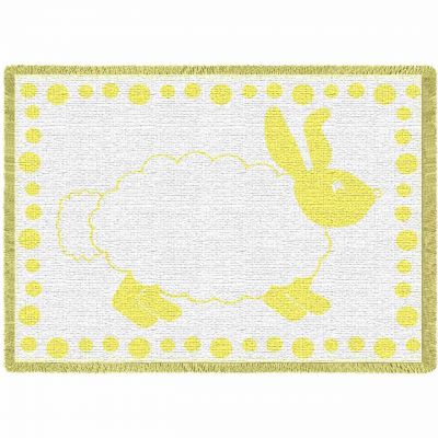 Baby Bunny Yellow Small Blanket 48x35 inch - 666576098973 - 4397-A