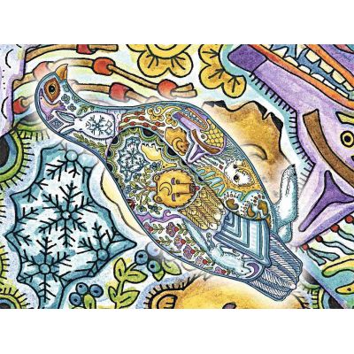 Ptarmigan Blanket by Artist Sue Coccia 70x54 inch - 666576810085 - 8011-T