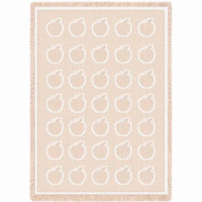 Apples Natural Blanket 48x69 inch - 666576001584 - 260-A