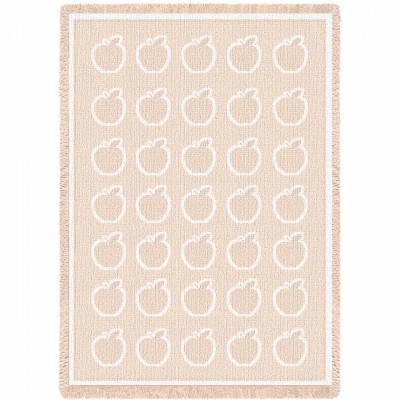 Apples Natural Blanket 48x69 inch - 666576001584 - 260-A