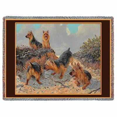 Aussie Dogs Blanket 70x54 inch - 666576811020 - 8043-T