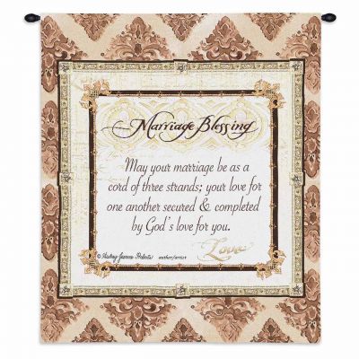 Your Marriage Blessing Wall Tapestry 26x32 inch - 666576079996 - 3366-WH