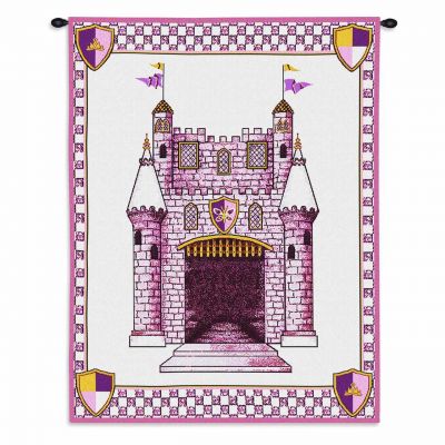 Castle Pink Wall Tapestry 26x33 inch - 666576079910 - 830-WH