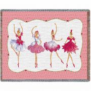 Four Ballerinas Tapestry Mini Blanket 35x53 inch