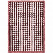 Houndstooth Cranberry Blanket 48x69 inch