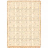 Maze Natural Blanket 48x69 inch