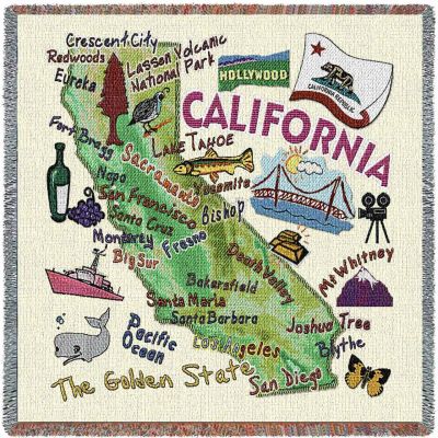 California State Small Blanket 54x54 inch - 666576088875 - 3744-LS