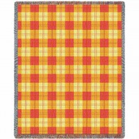 Mango Plaid Blanket 53x70 inch