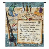Fishermans Prayer Wall Tapestry 34x26 inch