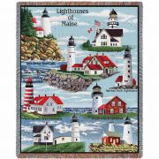 Lighthouses of Maine Blanket 53x70 inch