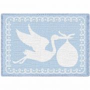 Stork Blue Small Blanket 48x35 inch