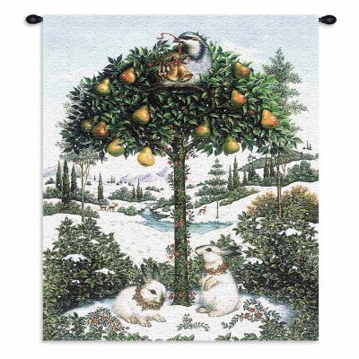 Partridge In Tree Wall Tapestry 26x34 inch - 666576063759 - 2252-WH