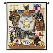 Sheriff Profession Wall Tapestry 26x32 inch