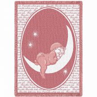Twinkle Twinkle Little Star Pink Small Blanket 48x35 inch