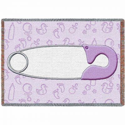 Diaper Pin Lavender Mini Blanket 43x53 inch - 666576703174 - 6525-T