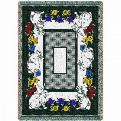 Bunny and Pansy-WOD 5 Blanket 48x69 inch - 666576001607 - 610-A