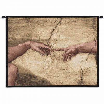 Creation Adam Wall Without Words Tapestry 34x26 inch - 666576033585 - 949-WH