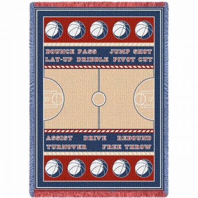 Basketball Court Blanket 48x69 inch - 666576097839 - 4383-A