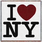 I Love New York Small Blanket 54x54 inch