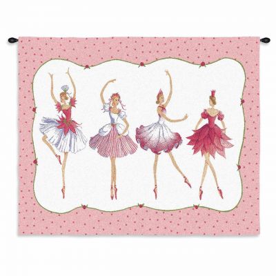 Four Ballerinas Wall Tapestry 34x26 inch - 666576105008 - 5125-WH