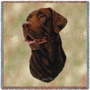 Labrador Retriever Chocolate Lab - Lap Square Blanket