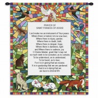 St Francis of Assisi Wall Tapestry 34x26 inch