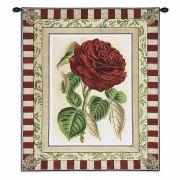 Red Rose I Wall Tapestry 26x33 inch