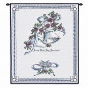 Matrimony Blue Wall Tapestry 33x26 inch