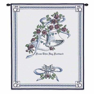 Matrimony Blue Wall Tapestry 33x26 inch - 666576079866 - 3536-WH