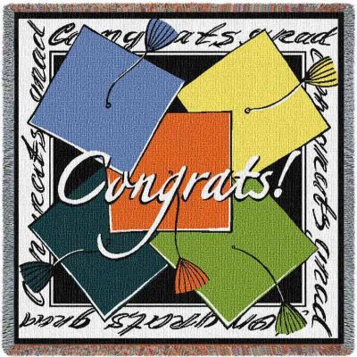 2017 congratulations cap Blanket 54x54 inch - 666576115519 - 5526-LS