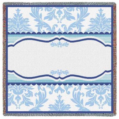 Damask Blue Small Blanket 53x53 inch - 666576703310 - 6572-LS