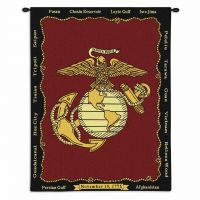 Marine Corp Wall Tapestry 26x34 inch