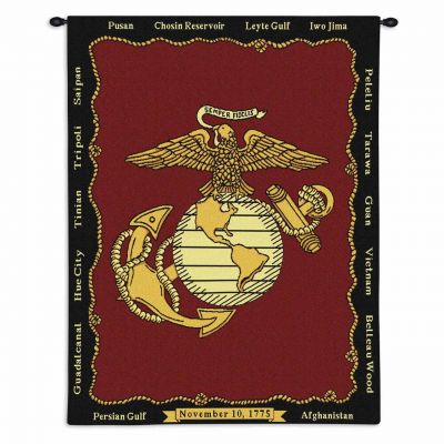 Marine Corp Wall Tapestry 26x34 inch - 666576033646 - 283-WH