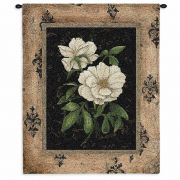 Silver Peony Wall Tapestry 26x33 inch