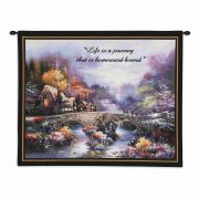 Going Home With Words Wall Tapestry 34x26 inch