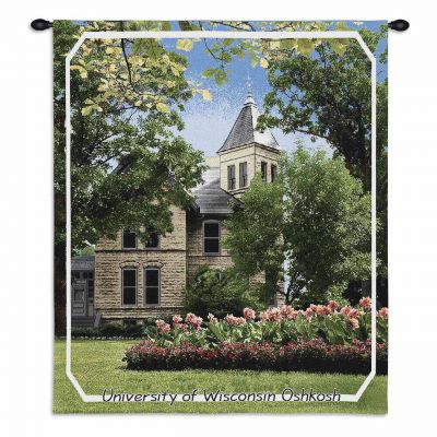 University Of Wisconsin OshKosh Campus Wall Tapestry 26x34 inch -  - 4664-WH
