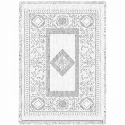 Heritage White Natural Blanket 48x69 inch - 666576001492 - 5946-A