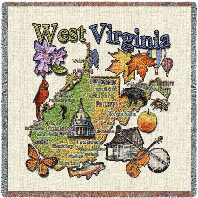 West Virginia State Small Blanket 54x54 inch - 666576090663 - 3936-LS