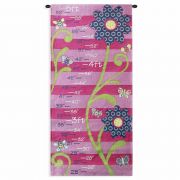 Growth Chart Girl Wall Tapestry 17x35 inch
