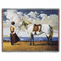 Sea Captain's Wife Abiding Blanket by Artist Charles Wysocki 54x70 in.