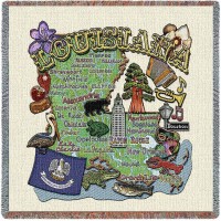 Louisiana State Small Blanket 54x54 inch