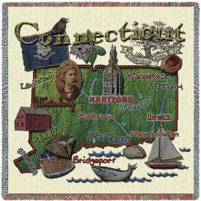 Connecticut State Small Blanket 54x54 inch - 666576088899 - 3747-LS