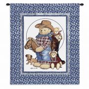 Curly Bears Wall Tapestry 26x31 inch