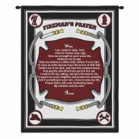 Firefighters Prayer Wall Tapestry 34x26 inch