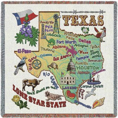 Texas State Small Blanket 54x54 inch - 666576088738 - 3739-LS