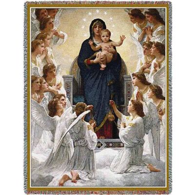The Virgin with Angels Blanket 53x70 inch - 666576704539 - 6453-T