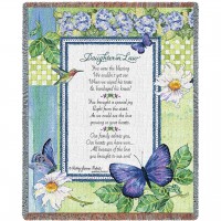Daughter-In-Law Poem - Audrey Jean Roberts - Cotton Woven Blanket Throw -  (72x54)